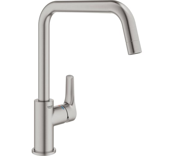 Изображение товара Смеситель для кухни GROHE Eurosmart 2021, U-образный высокий излив, суперсталь 30567DC0