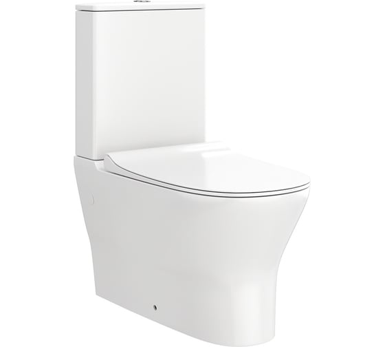 Изображение товара Напольный унитаз Teymi Ellie безободковый, сиденье микролифт T40801 ЦБ-00266660