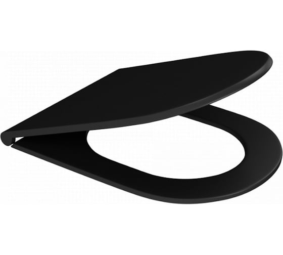 Изображение товара Сиденье для подвесного унитаза Teymi Solli быстросъемное, дюропласт, микролифт,черное S40201MB ЦБ-00263655