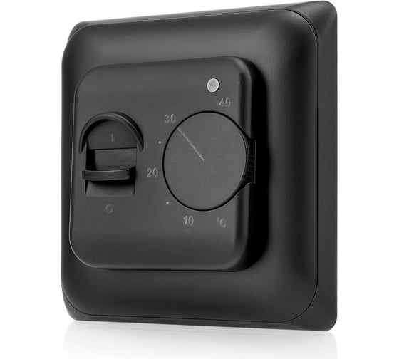 Изображение товара Терморегулятор для теплого пола ТеплоСофт механический, черный 7026/черный