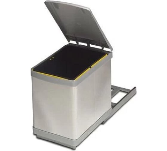 Изображение товара Система сортировки мусора ALVEUS Albio 10 1x16л, серый пластик/нержавеющая сталь 227980