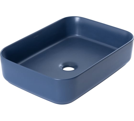 Изображение товара Раковина ALLEN BRAU 4.11021.ID FANTASY Quad, керамика, накладная, без отв., 500x360мм, индиго 311899 00311899