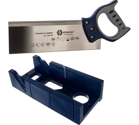 Изображение товара Ножовка по дереву с пластиковым стуслом КОБАЛЬТ 300мм 246-180