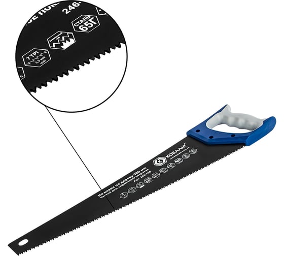 Изображение товара Ножовка по дереву КОБАЛЬТ 500 мм 246-166