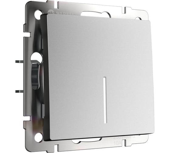 Изображение товара Одноклавишный выключатель WERKEL с подсветкой серебряный матовый a063607