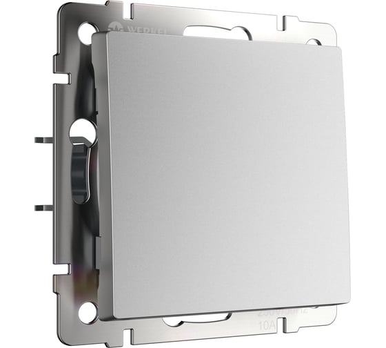 Изображение товара Одноклавишный выключатель WERKEL проходной серебряный матовый a063608