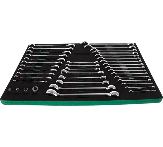 Изображение товара Набор гаечных ключей и адаптеров в EVA ложементе 560х400мм, 39шт Jonnesway W60246139SV 49277