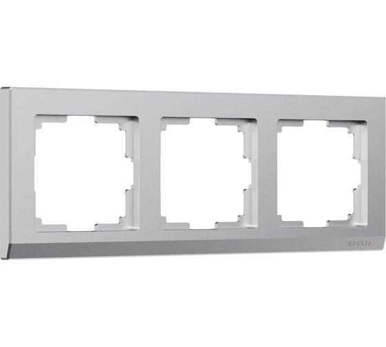 Изображение товара Рамка на 3 поста WERKEL stark серебряный матовый a063455