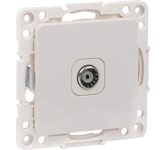 Изображение товара Механизм 1-местной оконечной TV розетки EKF Стокгольм 10дБ-240МГц белый EYA00-227-10