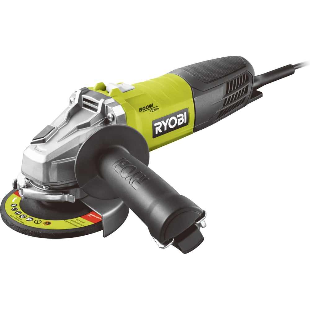 Изображение товара Шлифмашина угловая Ryobi RAG800-125S бытовая 800Вт 125мм