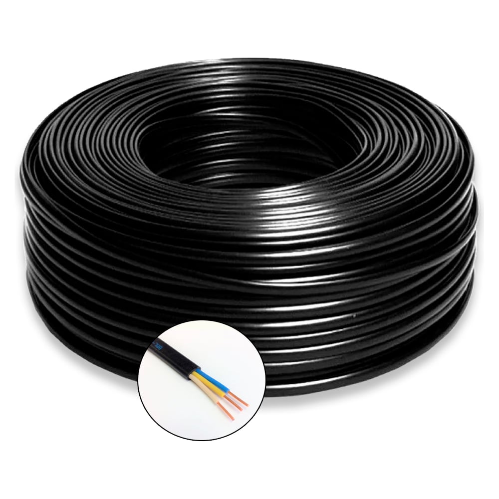 Электрический кабель ПРОВОДНИК, цвет черный OZ62207L100 ввг-пнг(a)-ls - фото 1