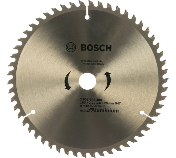 Изображение товара Пильный диск ECO AL (190x20/16 мм; 54T) Bosch 2608644390