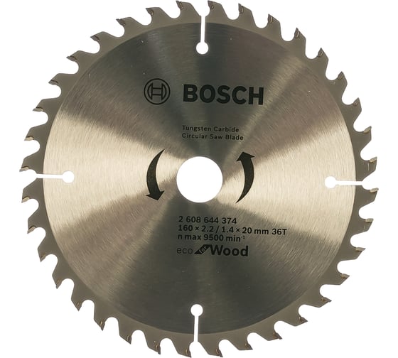 Изображение товара Пильный диск ECO WOOD (160x20 мм; 36T) Bosch 2608644374