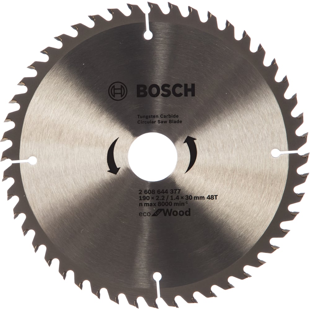 Пильный диск eco wood (190x30 мм; 48t) bosch 2608644377 - фото 1