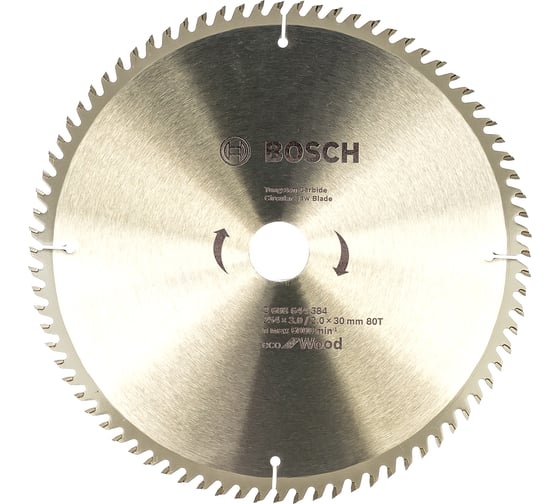 Изображение товара Пильный диск ECO WOOD (254x30 мм; 80T) Bosch 2608644384