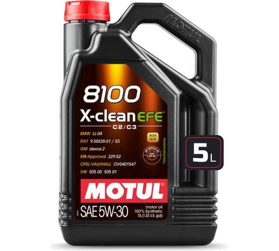 Изображение товара Моторное масло MOTUL 8100 X-сlean EFE синтетическое, 5W30, 5 л 111688
