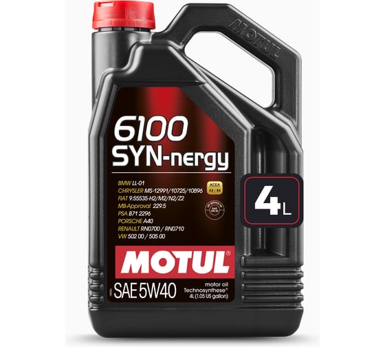 Изображение товара Моторное масло MOTUL 6100 SYN-NERGY 5W40, 4 л 111862