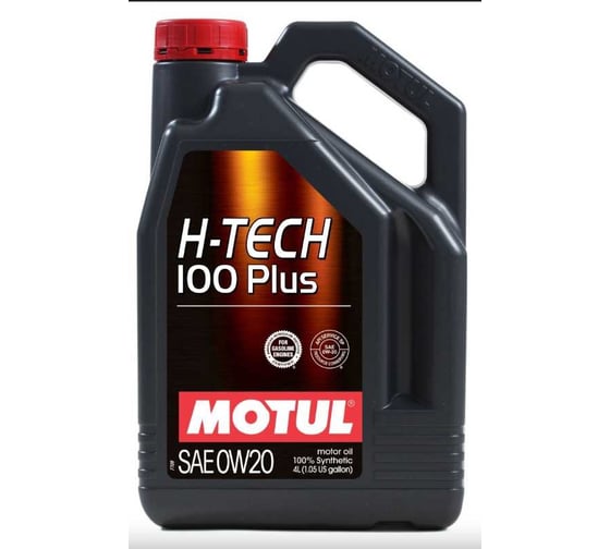 Изображение товара Синтетическое моторное масло MOTUL H-TECH 100 PLUS 0W20 SP 4 л 112144