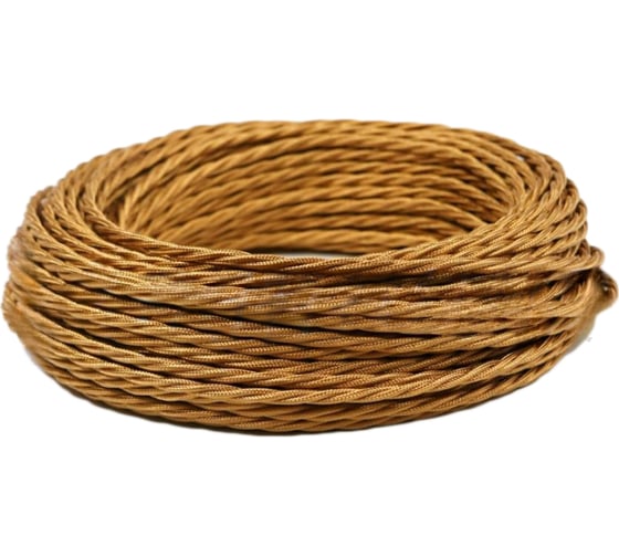 Изображение товара Витой провод МЕЗОНИНЪ ПВХ 2x1,5, цвет - бронза (бухта 50м) GE70141-36