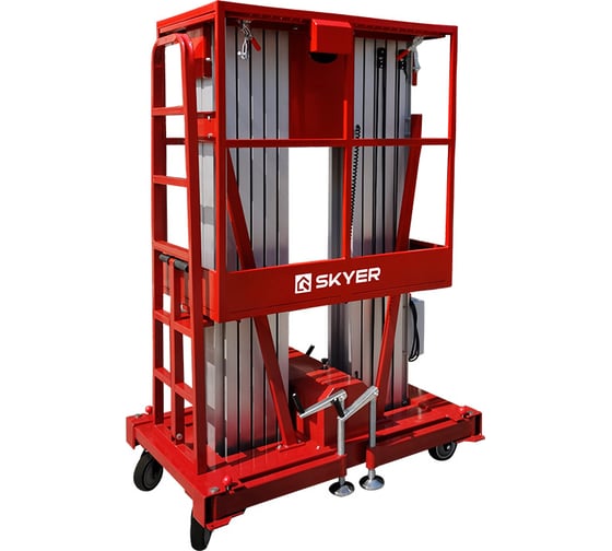 Изображение товара Двухместный телескопический подъемник SKYER высота подъема 10 м, 220 в GTWY10-200S AC