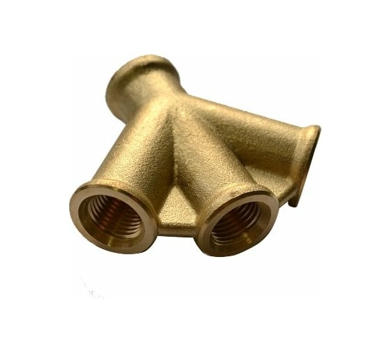 Изображение товара Муфта прямая - разветвитель на 3 выхода (5 шт; 4хF1/4; латунь) HUBERTH RP208353