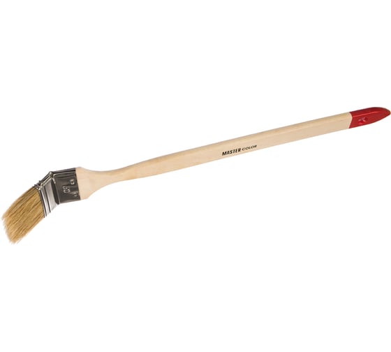 Изображение товара Радиаторная кисть, толщина 11мм, натуральная щетина, нержавеющий обжим, деревянная ручка, ширина 55мм МASTER COLOR 30-0303