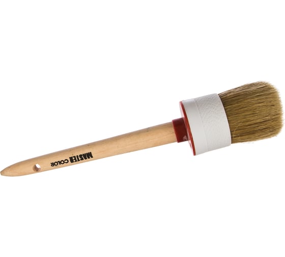 Изображение товара Круглая кисть, натуральная щетина, 55% топс, деревянная ручка, диаметр 55мм МASTER COLOR 30-0408