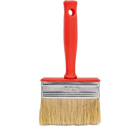 Изображение товара Макловица, 70%ПЭT / 30% натуральная щетина, нержавеющий обжим, красная пластиковая ручка, 100х30мм МASTER COLOR 30-0582