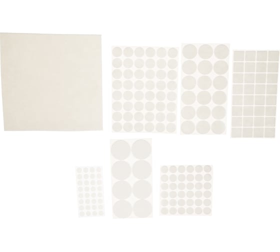 Изображение товара Набор самоклеящихся накладок на мебельные ножки Stayer COMFORT 175 шт, белые 40917-H175