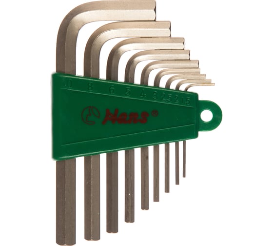 Изображение товара Набор Г-образных шестигранников Hans 1.5-10мм, 9шт. 16764-9M