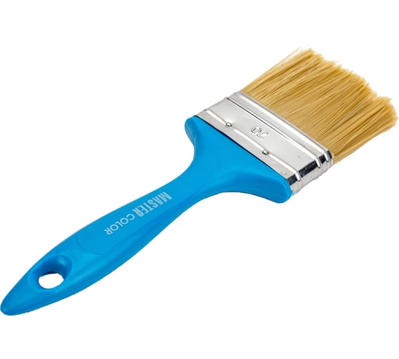Изображение товара Флейцевая кисть, толщина 12мм, ПЭТ-щетина, нержавеющий обжим, пластиковая ручка, ширина 70мм МASTER COLOR 30-0204