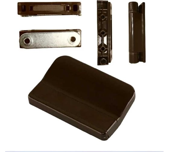 Изображение товара Набор для ремонта антимоскитной сетки KOMFORT москитные системы s32-1 2 защелки магнитные, 2 петли, ручка, коричневый НР0033