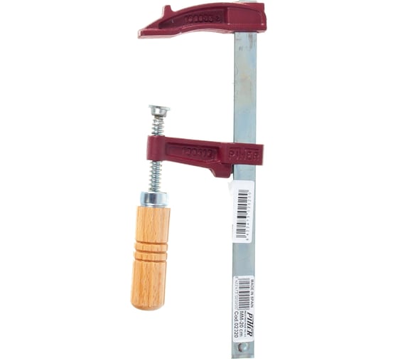 Изображение товара Струбцина с деревянной рукоятью Piher MM 20х7см, 4000N М00005906