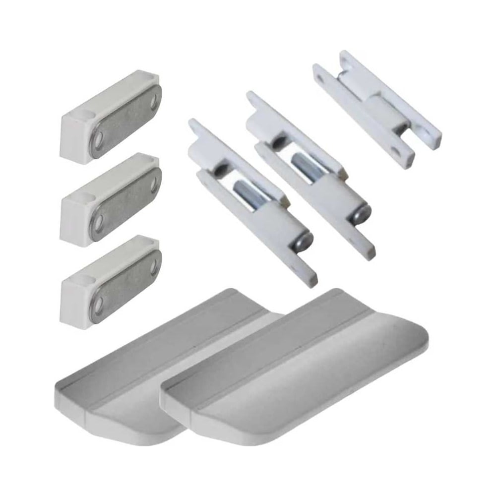 Изображение товара Набор для ремонта антимоскитной сетки KOMFORT s32-2 магнитные защелки петли ручки белый