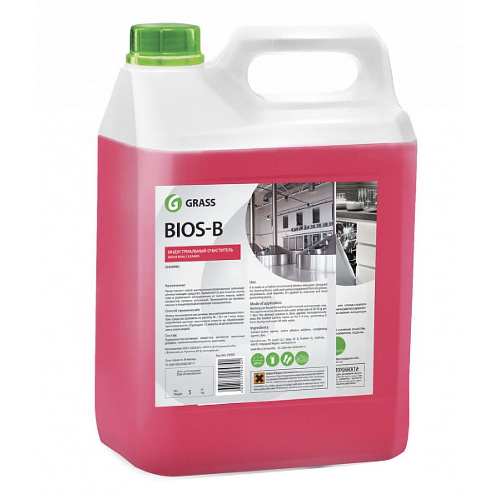 фото Индустриальный очиститель и обезжириватель на водной основе bios-b (5.5 кг) grass 125201