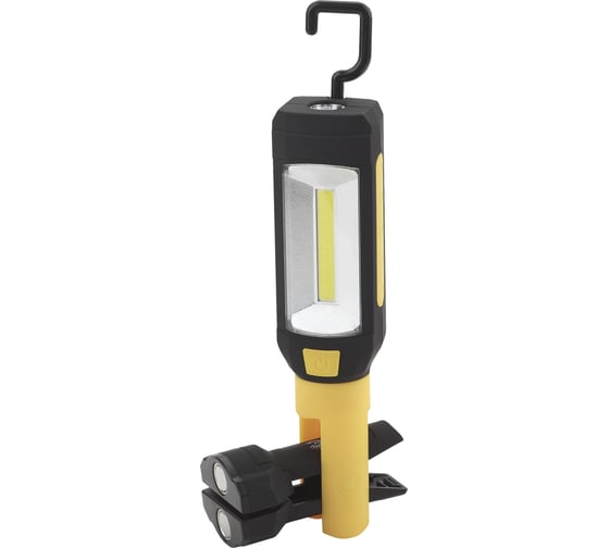 Изображение товара Рабочий фонарь ЭРА Практик 6Вт COB+3Вт, 3xAAA, магнит, крючок, прищепка Б0027823