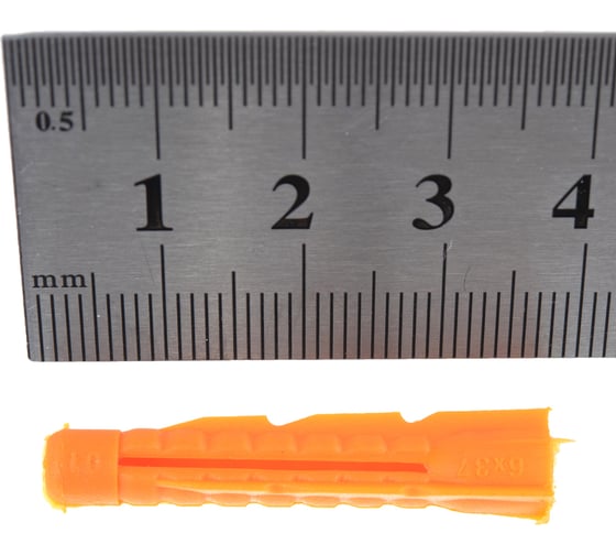 Изображение товара Универсальный дюбель Tech-Krep  6х37 полипропилен 100 шт - пакет 124450