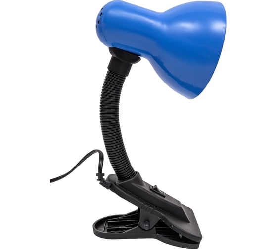 Изображение товара Настольный светильник с прищепкой, синий 230В, 60Вт, E27, ЛОН Ultraflash UF-320 C06 12363