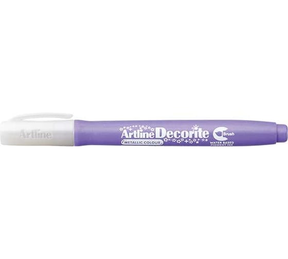 Изображение товара Маркер-кисть Artline Decorite Metallic Brush с пигментными чернилами, фиолетовый металлик EDFMF-965