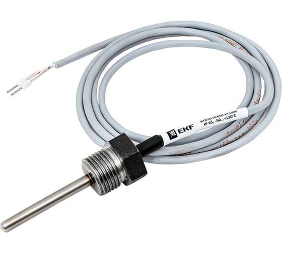 Изображение товара Погружной кабельный датчик температуры жидкости EKF 50 мм RTD10-SCR50-PT1000