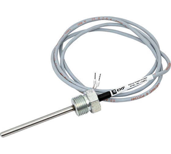 Изображение товара Погружной кабельный датчик температуры жидкости EKF 80 мм RTD10-SCR80-PT1000