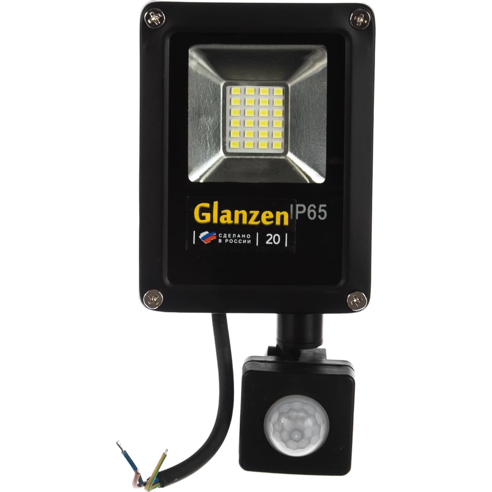Изображение товара Светодиодный прожектор с датчиком движения GLANZEN FAD-0011-20