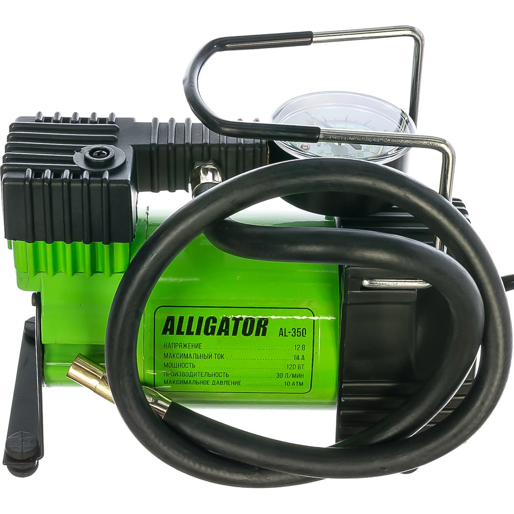 Автомобильный компрессор ALLIGATOR компрессор автомобильный dsv smart 30 л мин 12 в 10 атм 120 вт с цифровым манометром дисплей softtach led фонарь 218200
