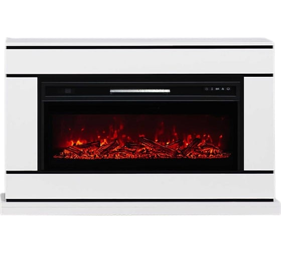 Изображение товара Каминокомплект ELEKAM bertino с очагом pulsar 38 белый с черным 100048