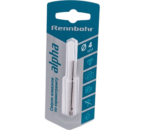 Изображение товара Сверло алмазное по керамограниту и керамике 4 мм RENNBOHR 676204