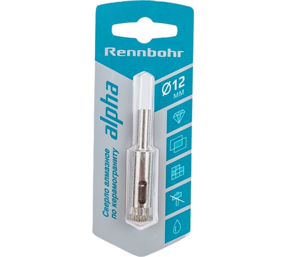 Изображение товара Сверло алмазное по керамограниту и керамике 12 мм RENNBOHR 676212