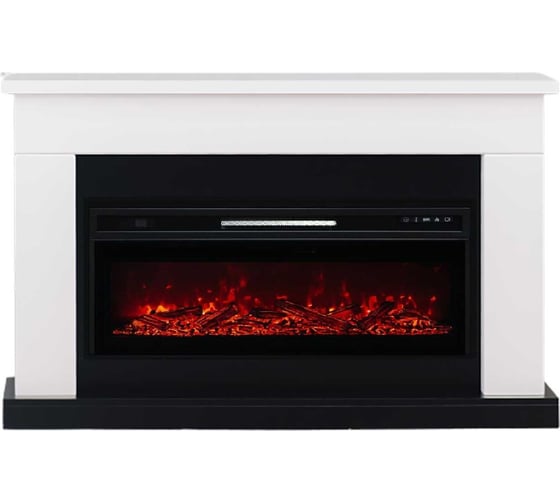 Изображение товара Каминокомплект ELEKAM bolton с очагом pulsar 38 белый с черным 100045