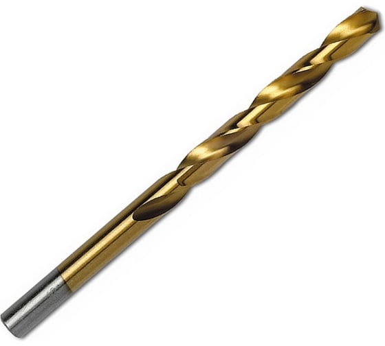 Изображение товара Сверло по металлу Профоснастка 4,9 мм HSS M2 TIN/135 DIN 338, 10 шт., №376 30202056
