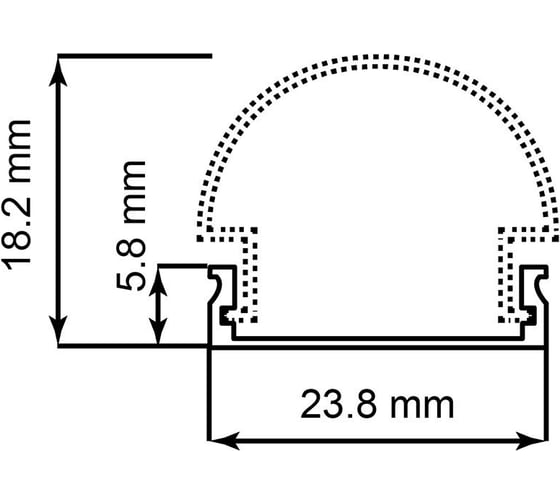 Изображение товара Алюминиевый круглый широкий профиль, серебро Feron CAB283 10302