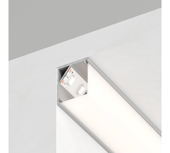 Изображение товара Алюминиевый угловой квадратный профиль, серебро Feron CAB281 10300